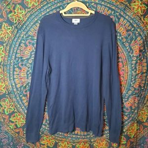 Old Navy Dark Blue Long Sleeve Cotton Pullover Sweater Mens Size Large